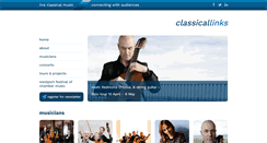 Desktop Screenshot of classicallinks.ie
