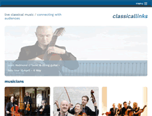 Tablet Screenshot of classicallinks.ie
